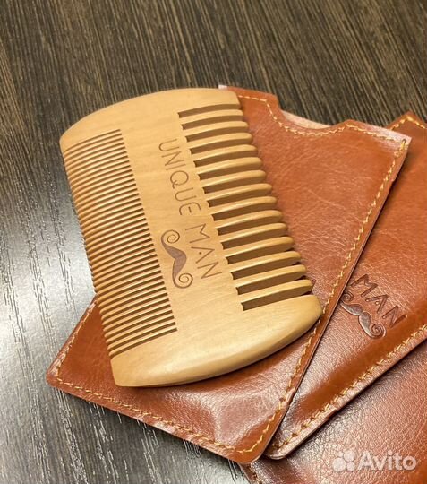 Расческа для бороды деревянная