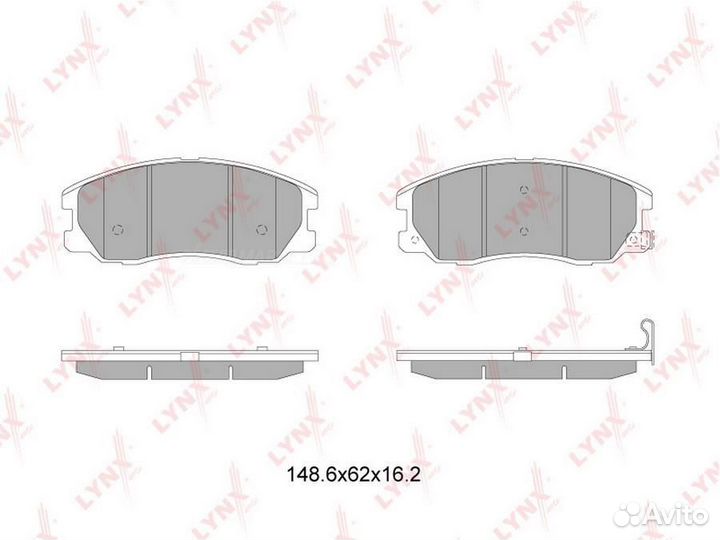 Lynxauto BD-1816 Колодки тормозные дисковые перед