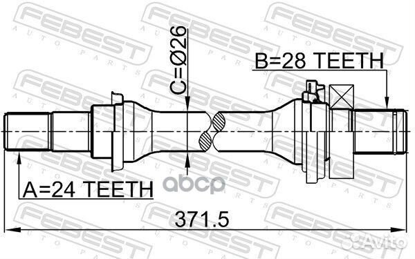 Полуось правая 2212-spaat Febest