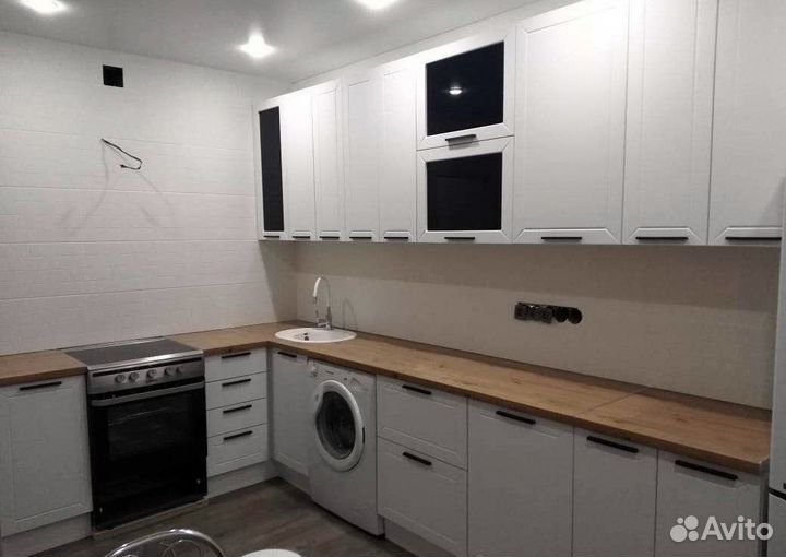 Кухонный гарнитур белый модульный новый