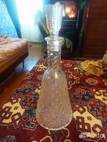 Хрустальные Штоф-Графин и стопки под водку СССР