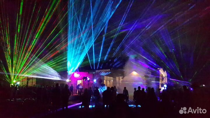 Лазерная светомузыка питание от авто 12в или акб