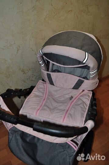 Коляска трансформер 3 в 1 с поворотными колёсами