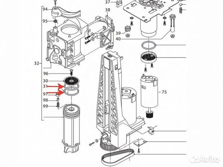 Кольцо уплотнительное заварочного блока кофемашины