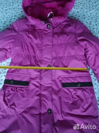 Зимний пуховик пальто для девочки 140-150