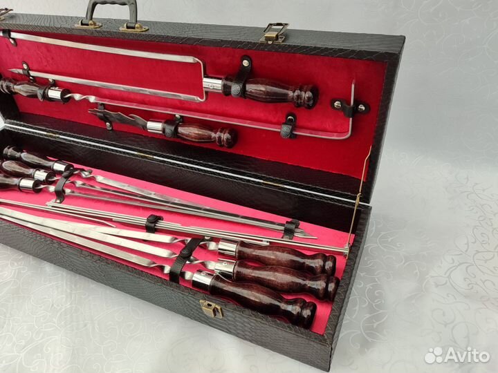 Шашлычный набор подарочный люкс в чемодане