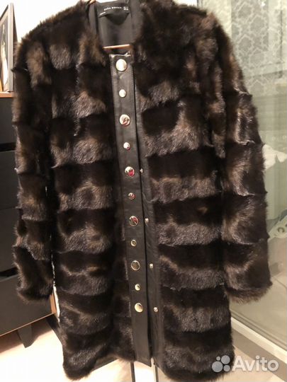 Пальто Zara искусственный мех