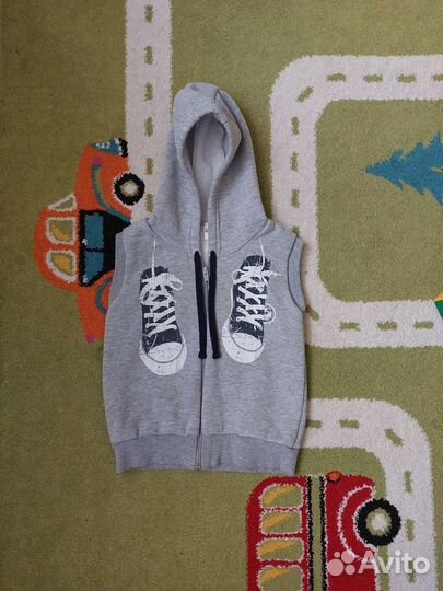 Толстовка-104р, жилетка,лонгсливы и тельняшка 110р