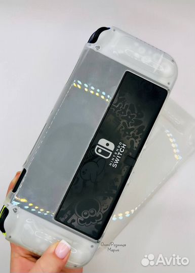 Прозрачный силиконовый чехол nintendo switch oled