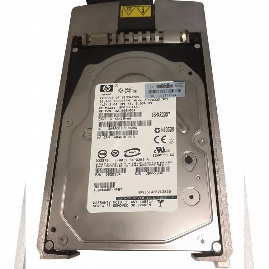 [321499-004] Жесткий Диск Hp Bf0368a4ac 36,4gb U320scsi 3.5" 321499-004