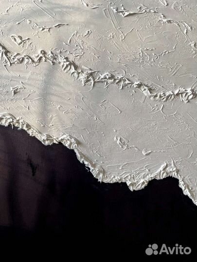 Текстурная интерьерная картина 60х80 Чёрный Пляж