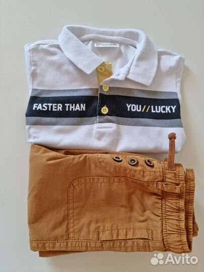 Одежда на мальчика 86 размер поло+штанишки