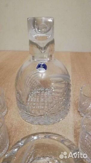 Набор (графин, стопки, пепельница) хрусталь