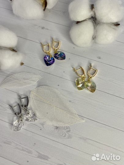 Серьги с оригинальными кристаллами Swarovski