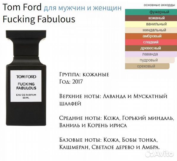 TOM ford Fucking Fabulous, духи высокой концентрац