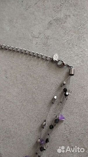 Ожерелье-колье на 4 лесках с аметистом