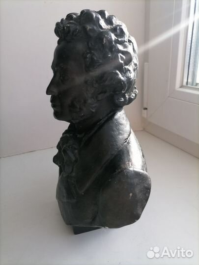 Бюст А.С. Пушкина, скульптор Дыдыкин Н.В., силумин