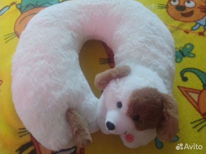 Собака дорожная подушка с вибромассажем