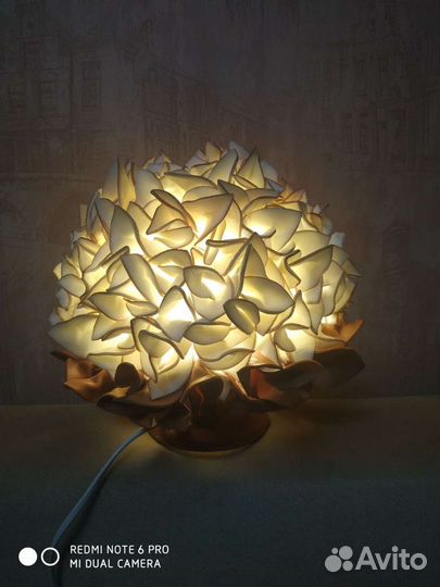 Ночник из изолона гортензия