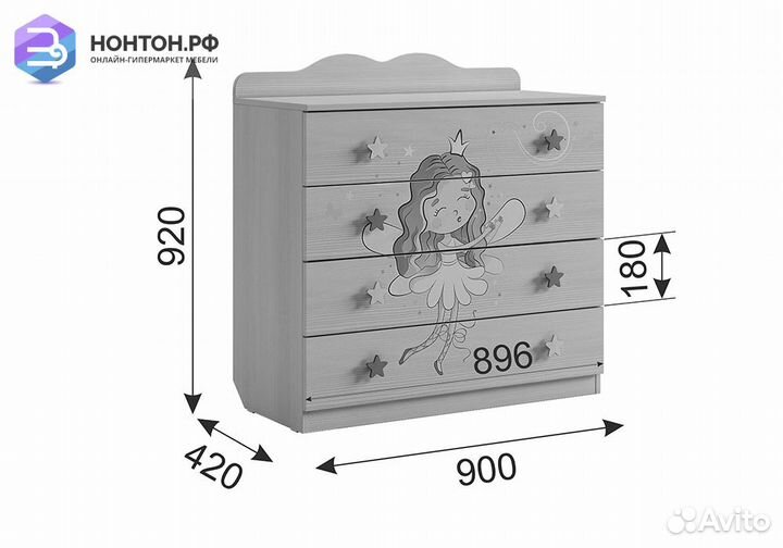 Комод Чудо белый рамух