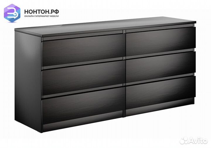 Комод Мальта 6 ящиков дуб венге