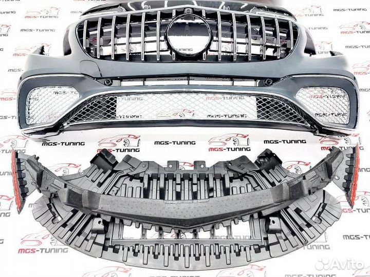Бампер S65 рест + диффузор и насадки S-coupe C217