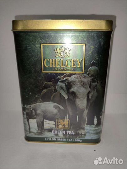 Зелёный чай Премиум chelsey 300 гр. Ж/Б