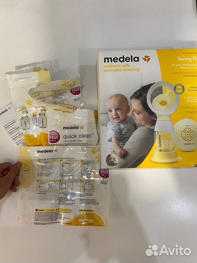 Молокоотсос medela swing flex электрический