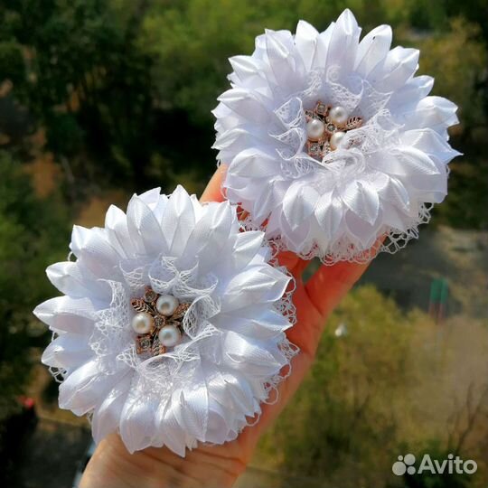 Цветочные бантики (пара)