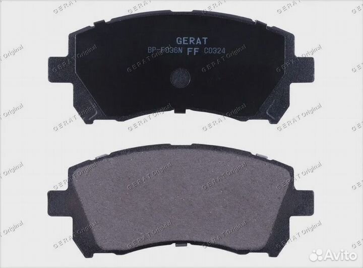 Тормозные колодки Gerat BP-F036N (передние) Normal