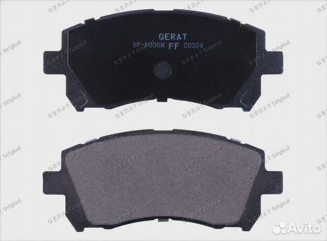 Тормозные колодки Gerat BP-F036N (передние) Normal