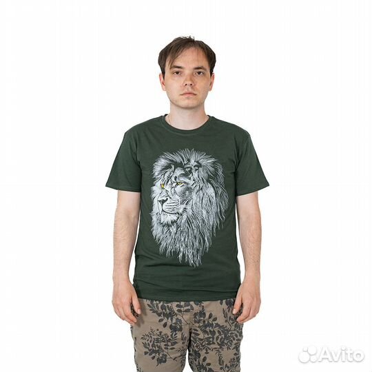 62715Футболка Царь зверей зеленый