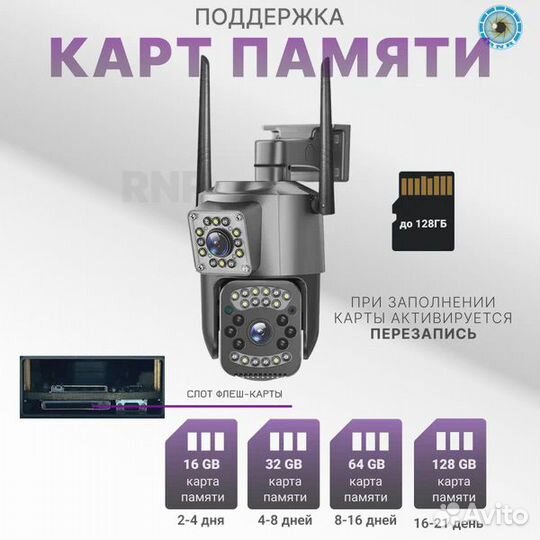 IP камера Wi-Fi VRT-SC03-4G уличная поворотная 2 M