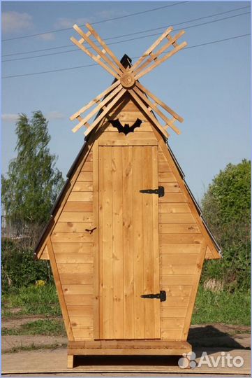 Дачный туалет с декором югш 456