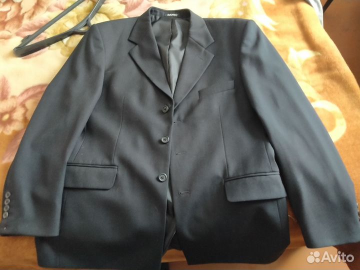 Мужской классический костюм черный 52 54