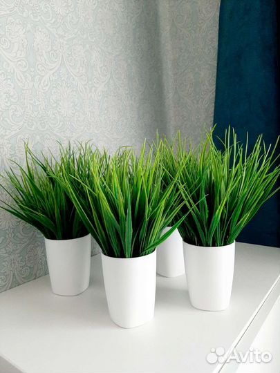 Искусственная трава осока новая в горшках