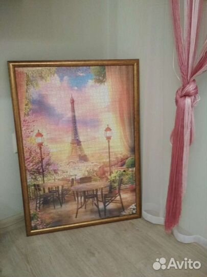 Картины в багете из пазлов, большие