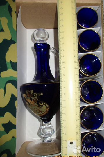 Штоф + 6 стопок - военная тематика