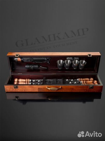 Подарочный набор шампуров в кейсе Эко-нью #01