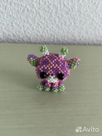 Амигуруми из бисера, жираф, необычного окраса