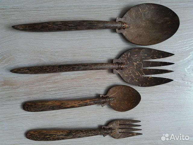 Набор кокосовых столовых приборов