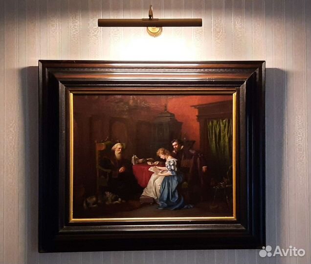 Антикварная картина XIX в