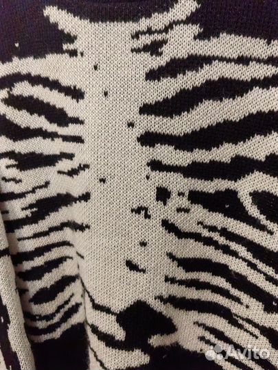 Свитер подростковый оверсайз 46 эмо кости скелет