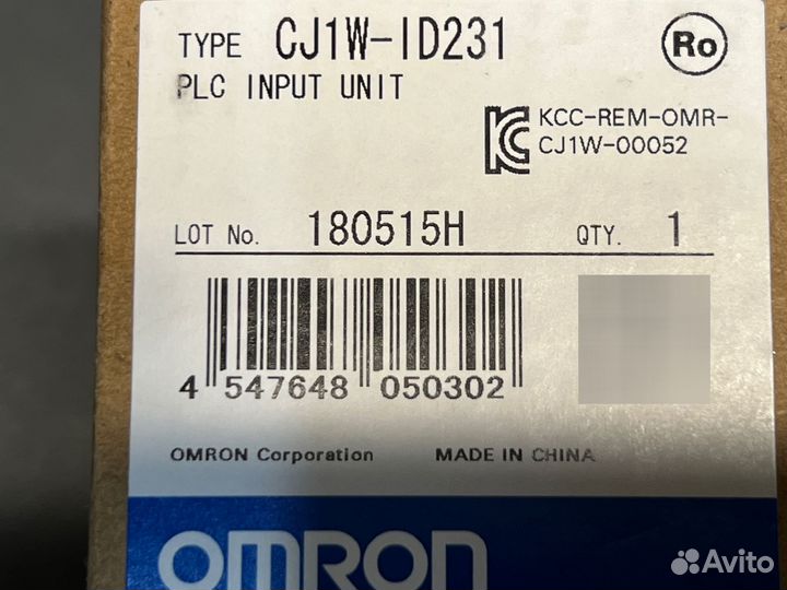 Omron CJ1W-ID231 Модуль CJ1, новый, 1 шт