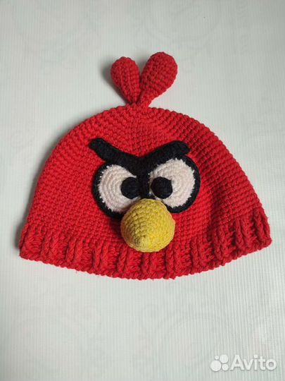 Шапка детская зимняя шерстяная angry birds