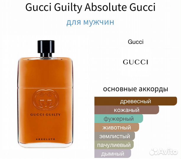 Распив Gucci Guilty Absolute Pour Homme, 1 мл