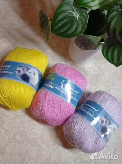 Пряжа пух норки