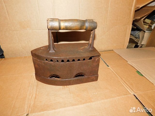 Старинный, угольный, чугунный утюг нэп Касимов