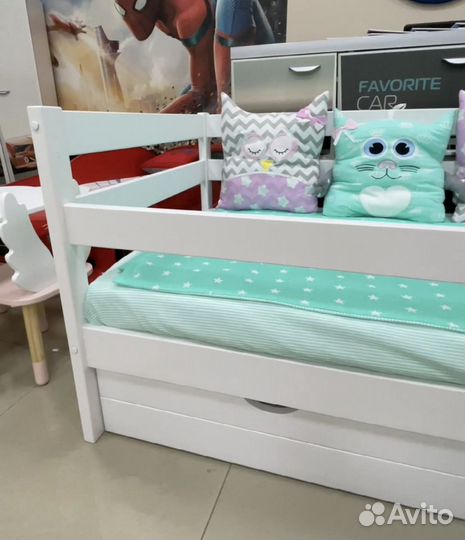 Детская кровать Софа белая (магазин)