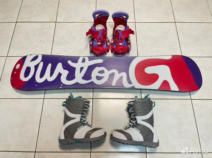 Женский сноуборд комплект Burton Genie - 142 - 39